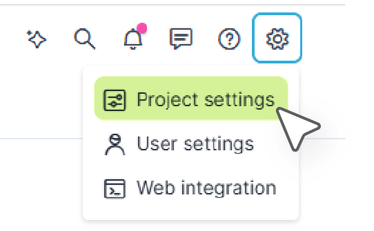 Bloomreach settings screenshot