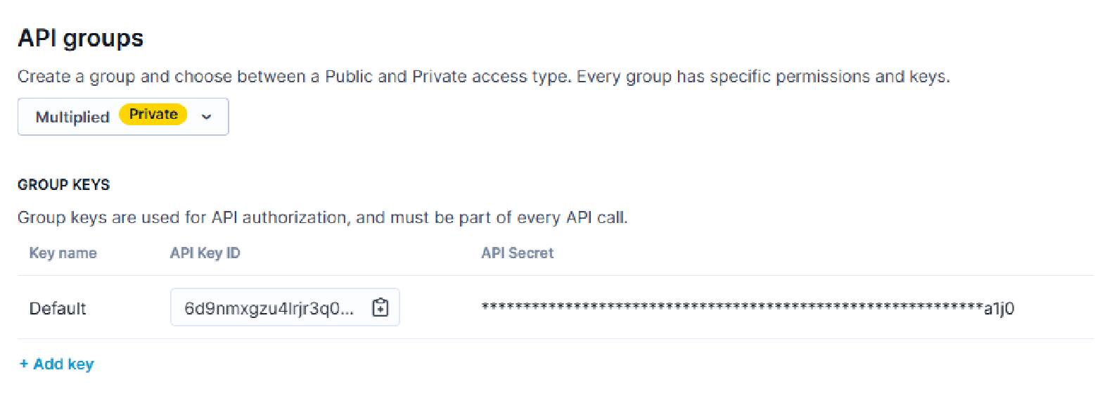 Bloomreach settings screenshot